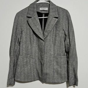 MM LaFleur The‎ Wakefield Blazer Jacket Sz 6 Herringbone Career Wool Blend